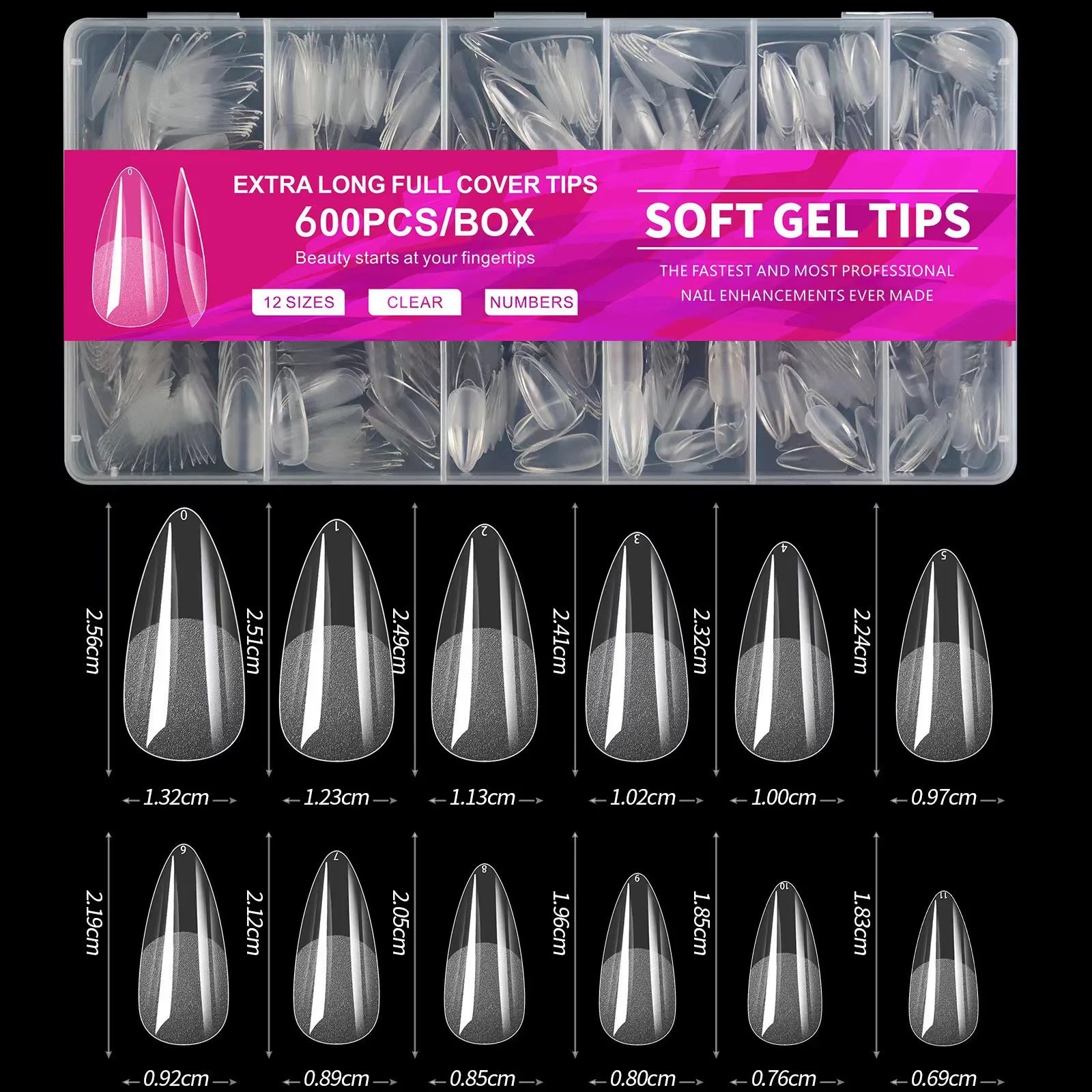 GlamShape 600 Nail Tips Set