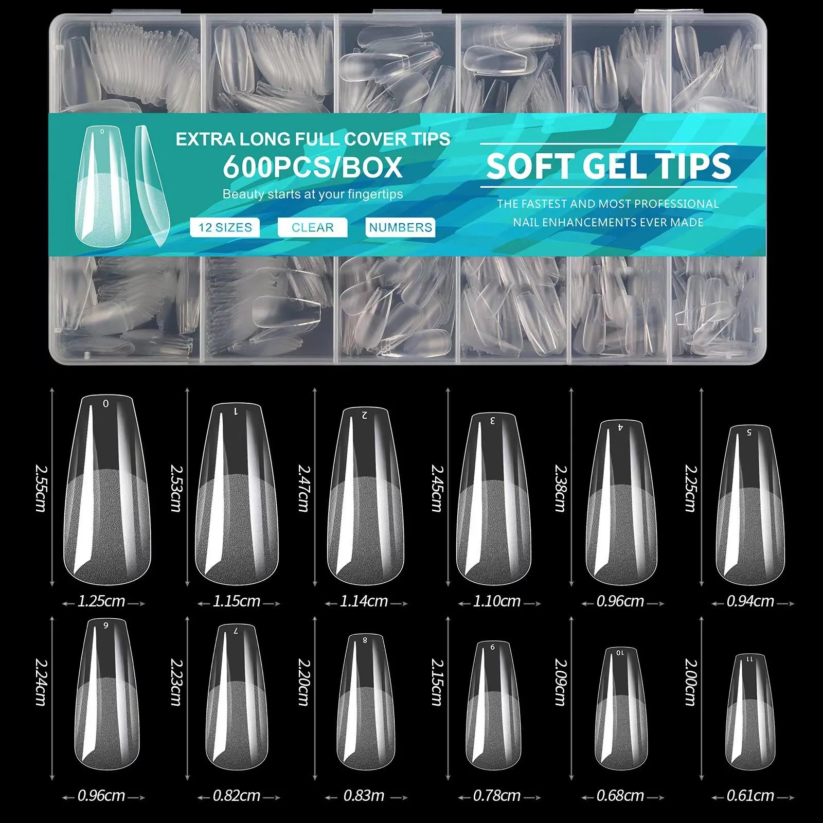 GlamShape 600 Nail Tips Set