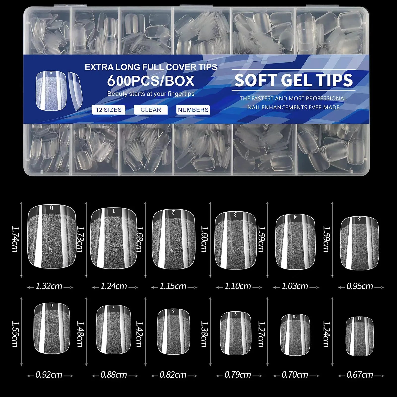 GlamShape 600 Nail Tips Set