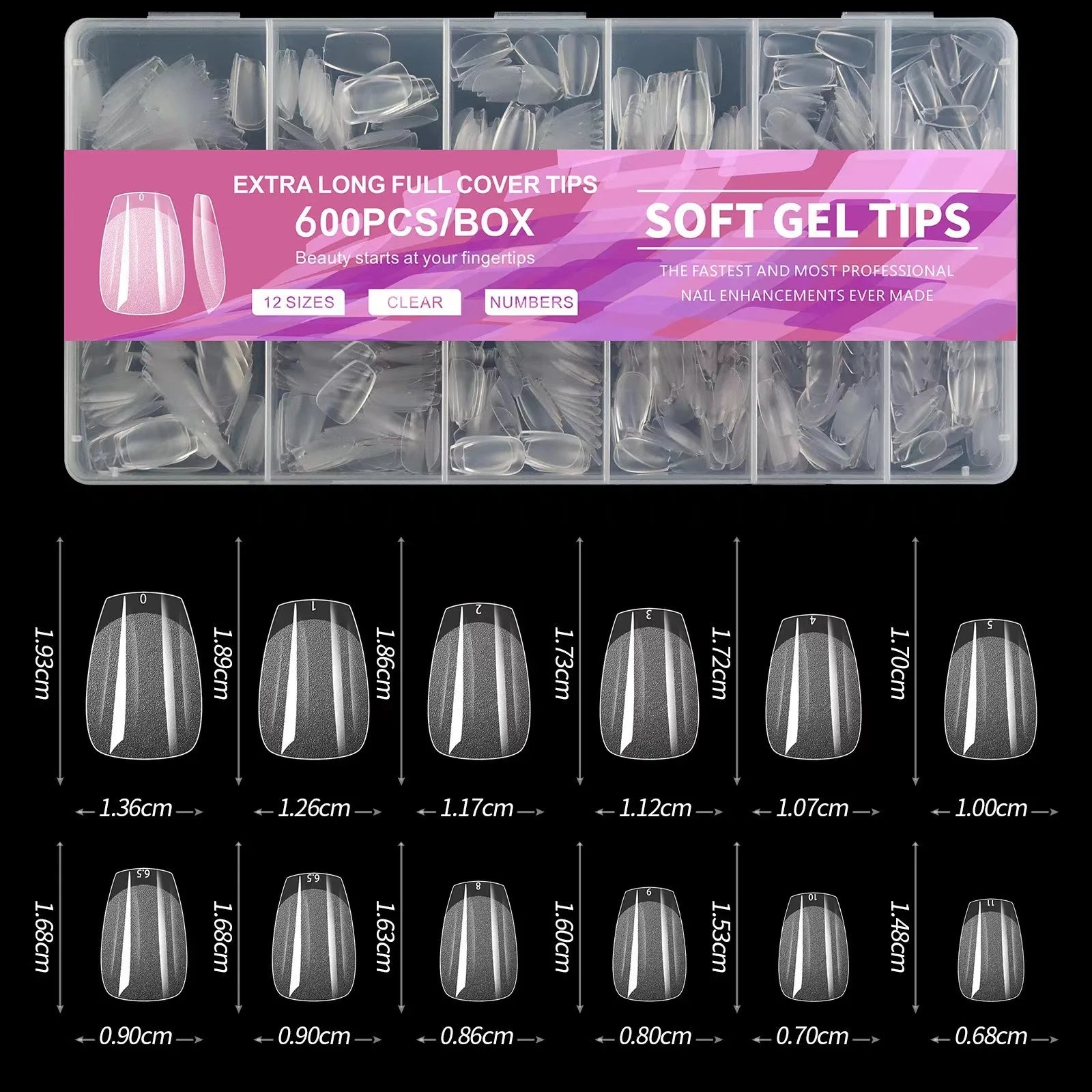 GlamShape 600 Nail Tips Set