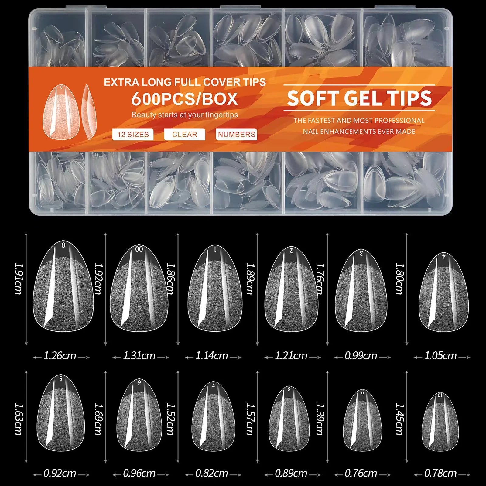 GlamShape 600 Nail Tips Set